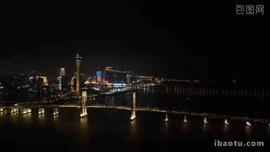 中国澳门城市风光航拍