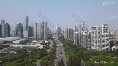 航拍广东深圳城市高楼建筑