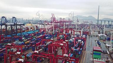 香港巨型工业港口，集装箱、物流