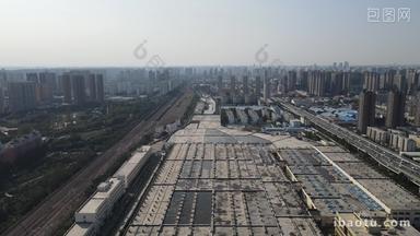航拍河南郑州地铁设备检测试验基地