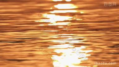 黄昏夕阳落日金色海面水面实拍