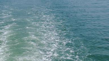 蓝色海洋大海海鸥岛屿浪花风景实拍