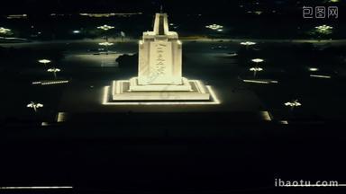 江西南昌八一起义纪念碑夜景航拍