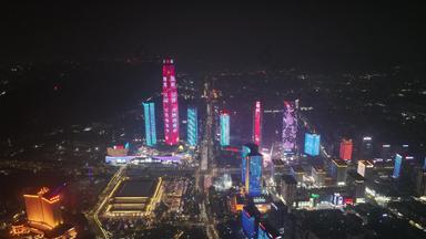 广东省东莞市民盈国贸中心夜景