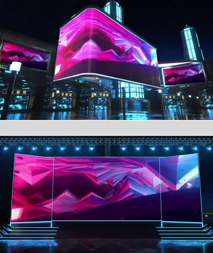 宽屏幕视频紫色炫酷大气穿越效果舞台视频图片