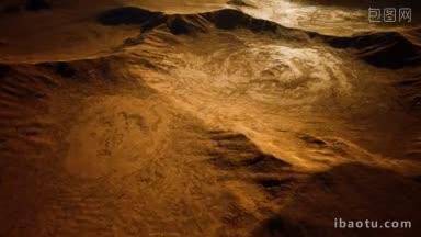 虚构的火星土壤火星沙漠的空中景象