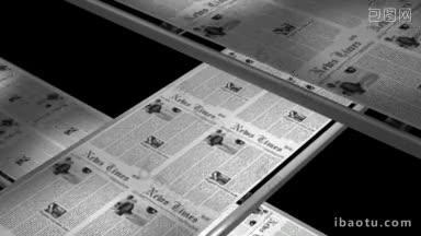 印刷机运行的报纸印刷秒<strong>包括</strong>哑光