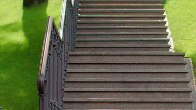 石头步骤公园花岗岩楼梯特写镜头楼梯公园步骤