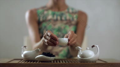 传统的茶仪式传统的过程茶喝准备