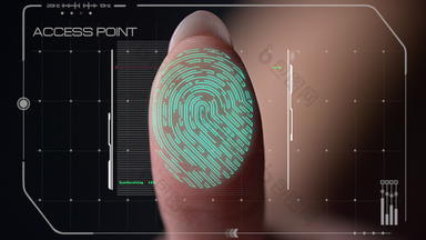 宏未来主义的指纹扫描仪阻塞<strong>生物识别识别</strong>访问
