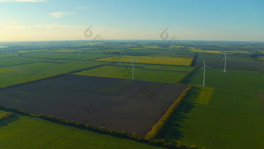 空中视图<strong>风车农场</strong>生成生态权力可持续发展的发展