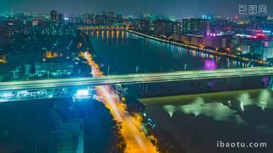 <strong>广州</strong>新光大桥大石桥夜景车流延时固定延时摄影