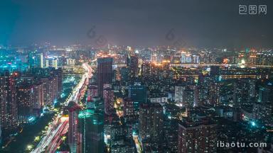 广州广州大道五羊邨周围城市夜景延时固定延时摄影