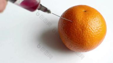 转基因生物注射注射器橙色柑橘类中国