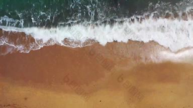美丽的飞行岛视图天堂阳光明媚的白色沙子海滩阿卡蓝色的水背景色彩斑斓的