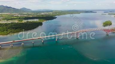 全景观圣胡尼科大桥，全国最长的大桥.. 它连接了萨马尔岛和莱特岛