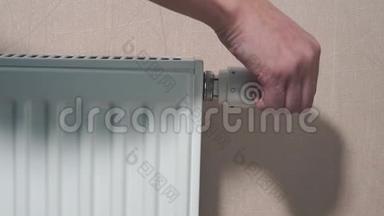 壁挂式加热水散热器手动旋转白温阀