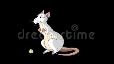 小白鼠爬出来吃奶酪动画阿尔法·马特