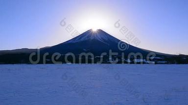 钻石山 日本山``富士山雪景富士山