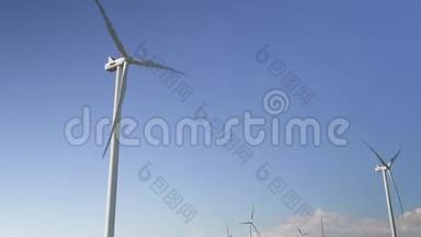 白色海上风电场，可再生能源对抗蓝天