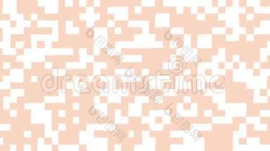 白色背景上粉红色变形形状的抽象动画。无缝循环动画背景，壁纸。