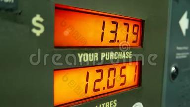 加油站油泵价格上涨