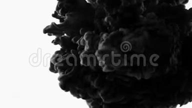 油墨烟雾过渡-<strong>类似</strong>于油墨或烟雾的过渡动画。 黑色和白色的烟雾