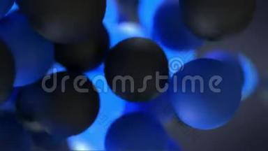 蓝色和黑色弹幕结束在订阅标志视频标题屏幕的动画
