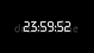 计时器10秒至24小时，白色大数字在黑色背景。