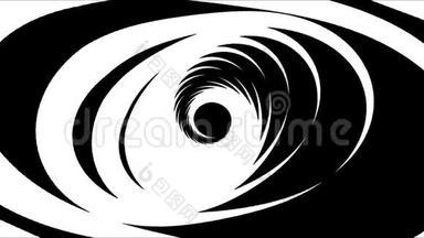 抽象<strong>黑白</strong>螺旋.. 动画。 由旋转线产生的<strong>黑白</strong>颜色的催眠圆形螺旋。 旋转