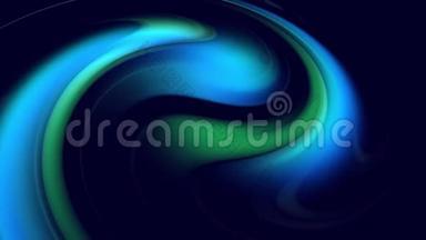 扭曲的曲线<strong>旋转</strong>作为创意抽象背景与液体抽象梯度绿色蓝色混合