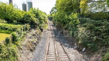 爱尔兰火车的时间推移。 铁路