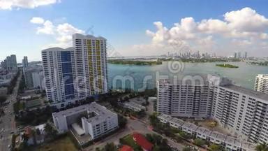 迈阿密海滨房地产航空4k视频