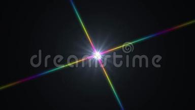 闪光褪色移动灯标志光学镜头星光耀斑闪亮动画循环背景新品质自然