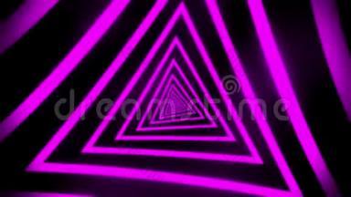 紫色三角隧道VJ循环运<strong>动图</strong>形背景