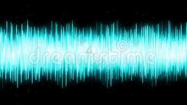 青色现代音频，vmeter频谱波形动画