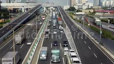 日本高速公路重型卡车交通时间推移-日本东京