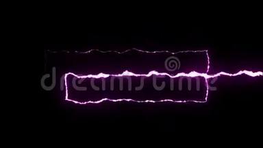 可循环使用的霓虹灯闪烁轮廓形飞行黑色背景动画新品质独特自然光