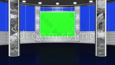 虚拟演播室背景3-绿色屏幕