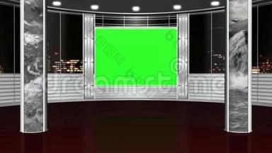 虚拟演播室背景2-绿色屏幕