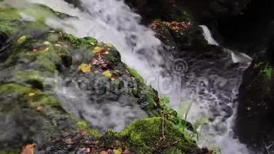 舒缓，平静的瀑布九月在苏格兰.. 生命之水。