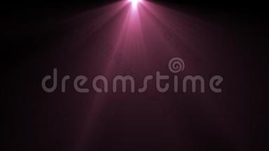 侧面闪烁的粉红色星星太阳灯光光学镜头闪光动画艺术背景新品质自然