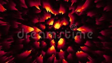 抽象的炽热岩浆熔岩背景地狱背景，暗物质