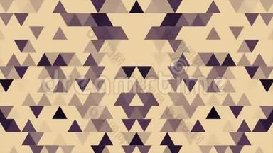 抽象背景循环的彩色三角形在一个几何像素镶嵌瓷砖图案。 抽象随机几何