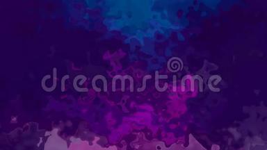 动画彩色背景无缝循环视频-水彩效果-深紫色，紫外线和蓝色