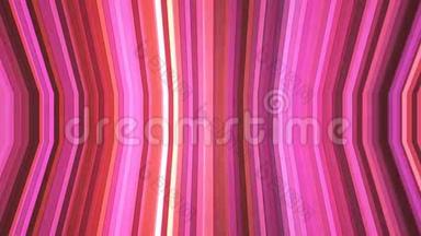 广播闪烁垂直弯曲高科技条纹，粉红色，抽象，循环，4K