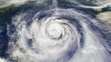 飓<strong>风天</strong>气卫星鸟瞰图