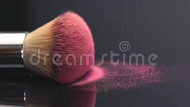 化妆品化妆品有机装饰化妆品为时尚潮流彩粉粉红色，腮红，胭脂，粉，粉