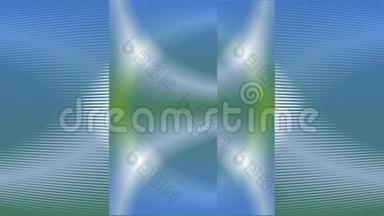 蓝色和绿色抽象视频背景，左右移动纹理矩形