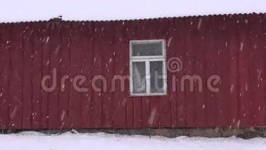冬<strong>天降</strong>雪，房子有窗户